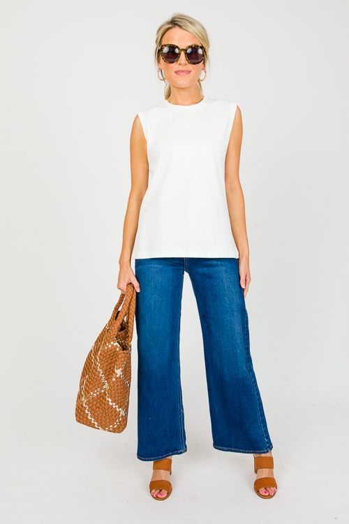 Nina Wide Leg Jeans, Dark