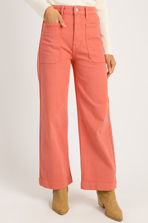 Utility Pocket Jeans, Salmon - 0903-123p.jpg