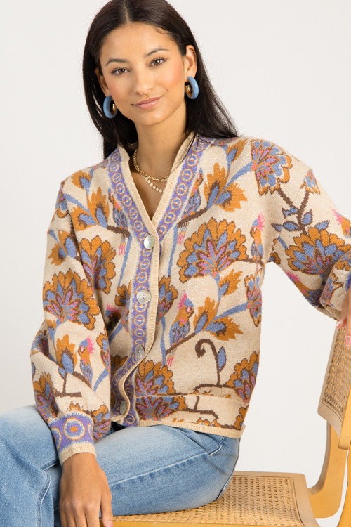 Floral Button Sweater, Taupe Co - 0903-92p.jpg