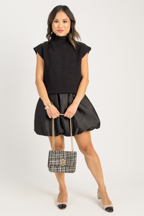 Bea Bubble Hem Dress, Black - 0904-103.jpg