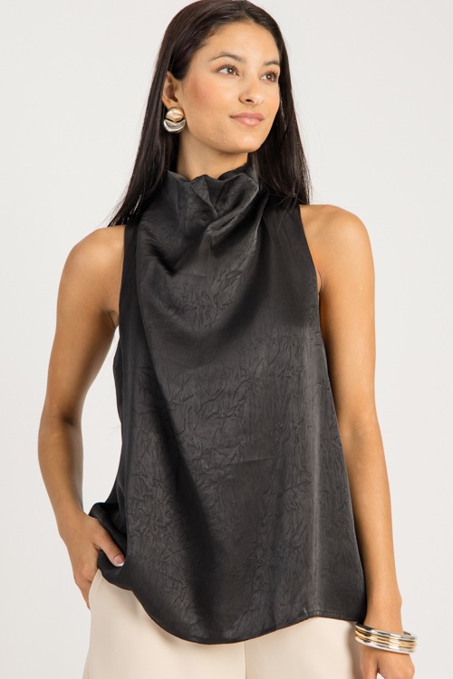 Delaney Mock Neck Blouse, Black - 0904-136h.jpg