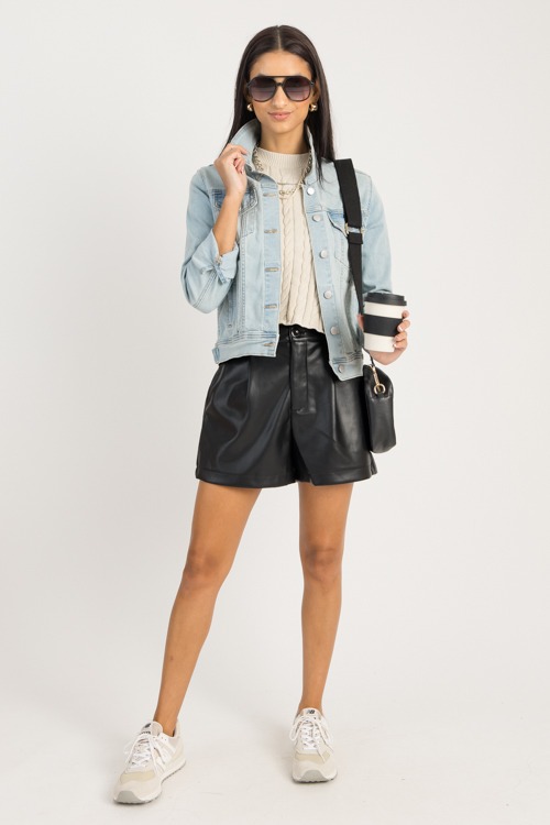 High Waist Leather Shorts, Black - 0904-26.jpg