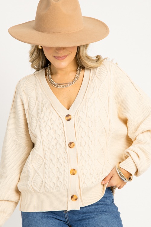 Cable Knit Button Cardi, Ecru - 0905-134h.jpg