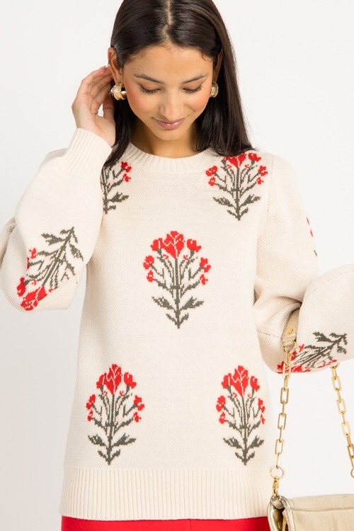 Floral Bloom Sweater, Ecru - 0905-168p.jpg