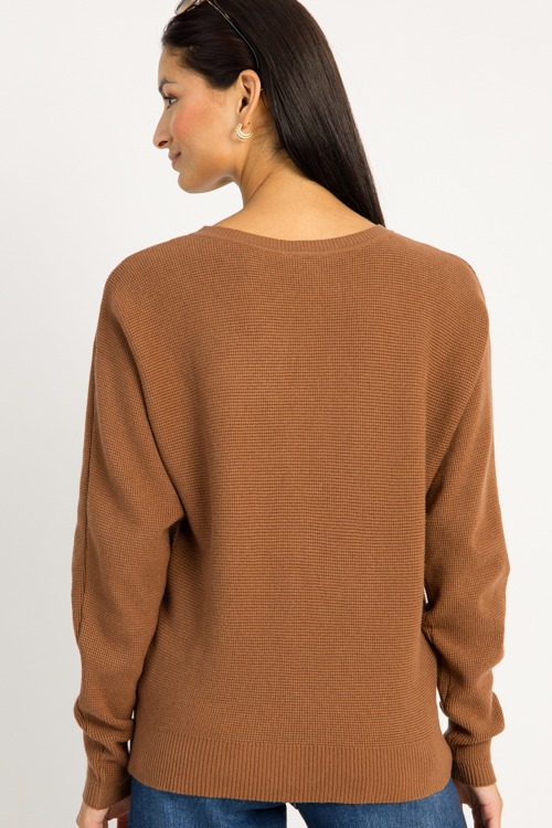 Waffle Texture Sweater, Caramel - 0908-59.jpg