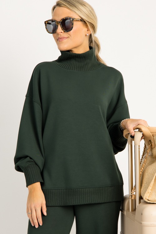 Modal Rib Trim Pullover, Green - 0908-83p.jpg
