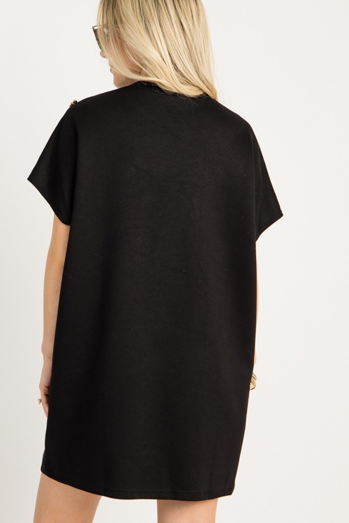Knit Button Detail Dress, Black - 0911-130.jpg
