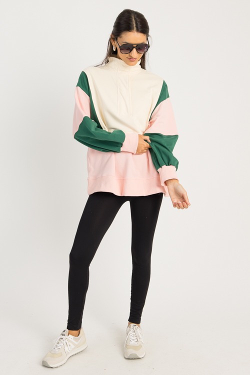 Colorblock Pullover, Green Pink - 0911-73.jpg