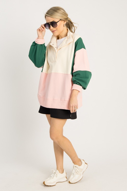 Colorblock Pullover, Green Pink - 0911-74.jpg