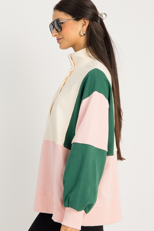Colorblock Pullover, Green Pink - 0911-76.jpg