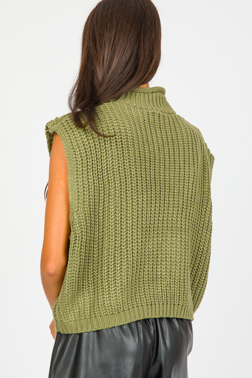 Brett Sweater Vest, Olive