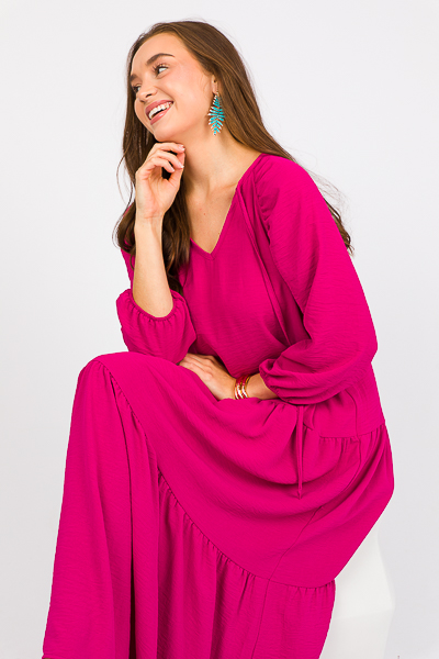 Color Coated Leaf Earring, Turquoise