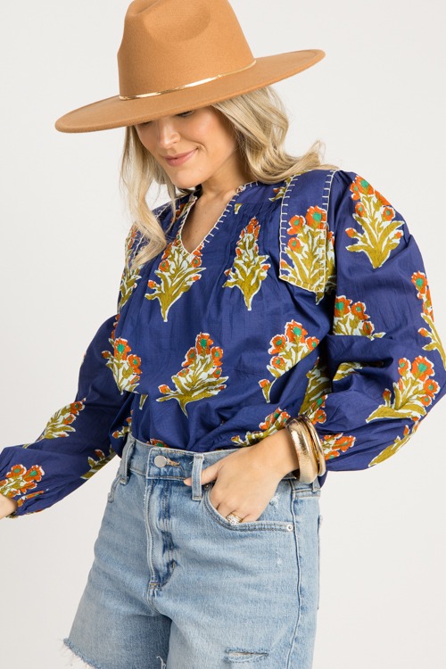 Margaret Floral Top, Navy - 0916-108.jpg