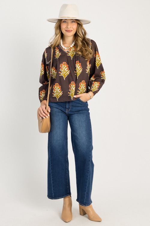Margaret Floral Top, Chocolate - 0916-18.jpg