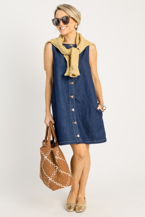 Denim Button Up Dress, Dark - 0917-111p.jpg