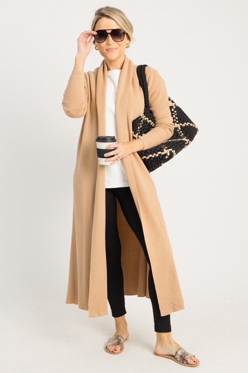 Waffle Knit Long Cardigan, Came - 0917-76p.jpg