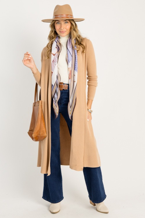 Waffle Knit Long Cardigan, Came - 0917-77h.jpg