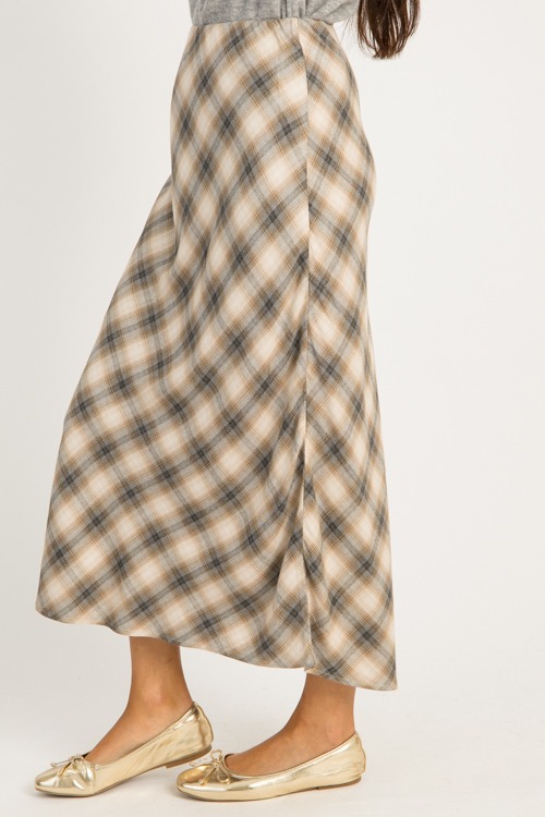 Plaid Timing Midi Skirt, Charcoal - 0918-132.jpg
