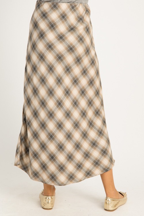 Plaid Timing Midi Skirt, Charcoal - 0918-133.jpg