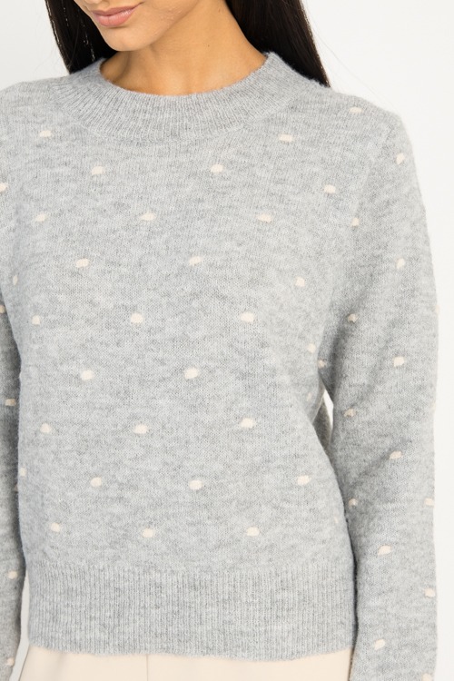 Dotted Texture Sweater, H. Grey - 0918-2H.jpg