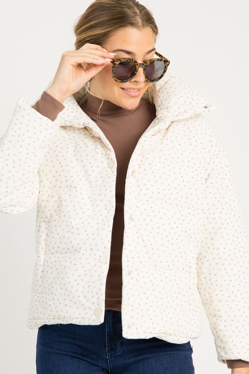 Ditsy Floral Puffer Jacket, Cream - 0918-70.jpg