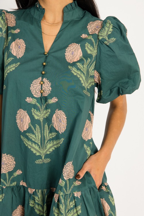 Margot Floral Dress, H. Green - 0918-83H.jpg