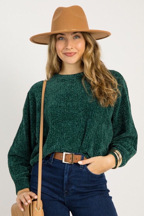Blake Chenille Sweater, Dk Gree - 0924-48p.jpg
