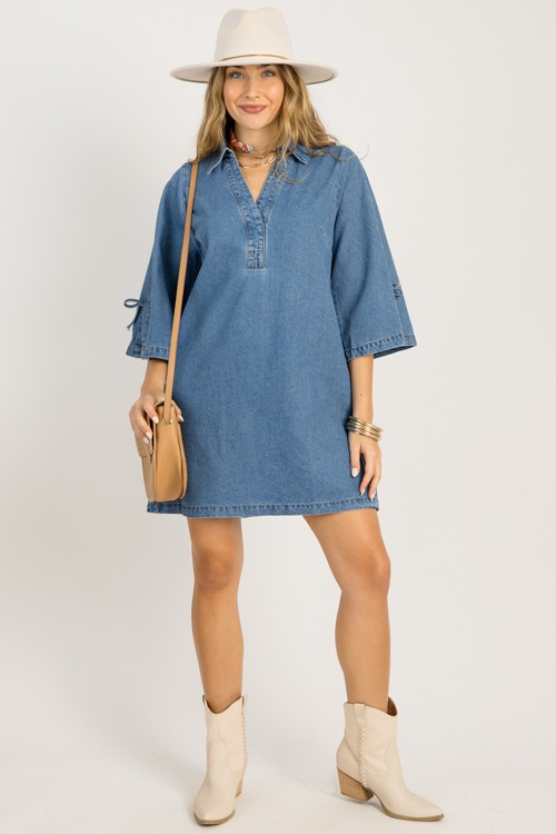 Denim Tie Sleeve Dress - 0924-9h.jpg