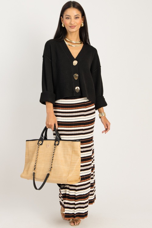 Stripe Sweater Maxi Skirt, Blac - 0925-119p.jpg
