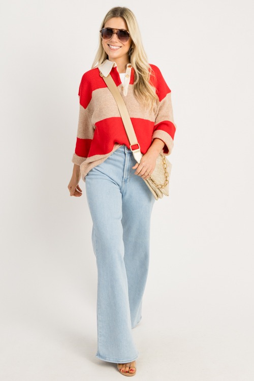 Bold Stripe Collared Sweater, Red - 0929-60p.jpg