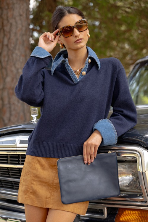 Denim Contrast Sweater, Navy - 1002-116p.jpg