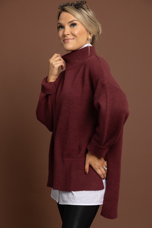 Tia Mock Neck Sweater, Cherry - 1002-198h.jpg
