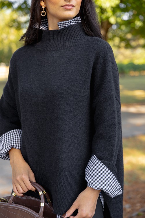 Gingham Check Shirt, Black - 1002-24.jpg