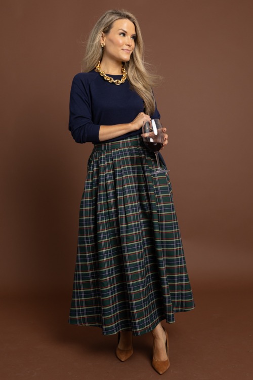 Tartan Plaid Maxi Skirt, Green - 1002-288p.jpg