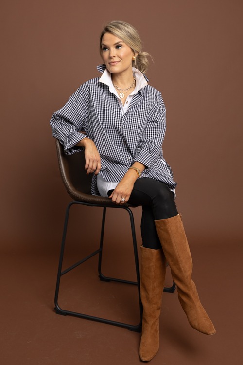 Gingham Check Shirt, Black - 1002-38.jpg