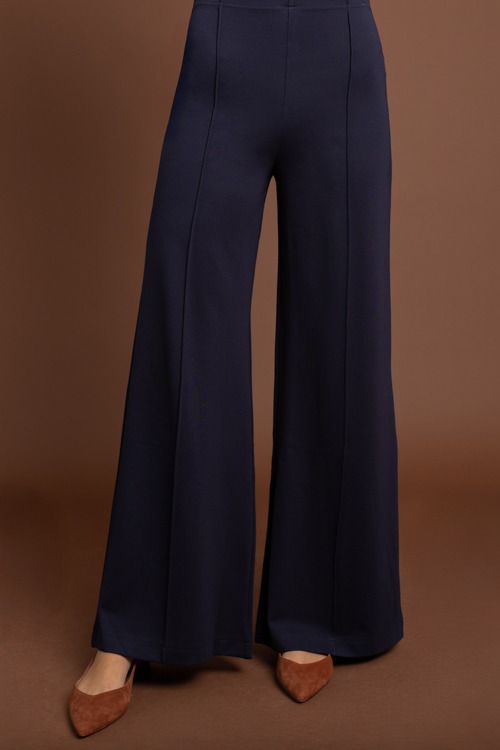 Pintuck Ponte Pants, Navy - 1002-382p.jpg