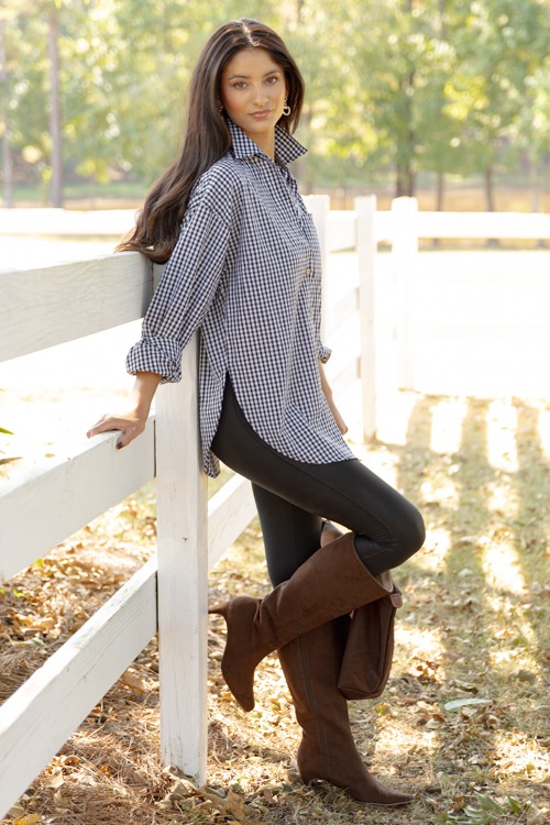 Gingham Check Shirt, Black - 1002-41.jpg