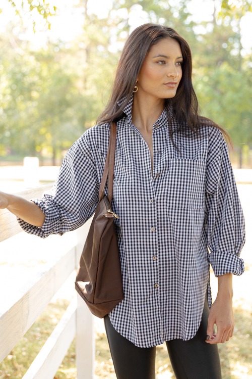 Gingham Check Shirt, Black - 1002-42.jpg
