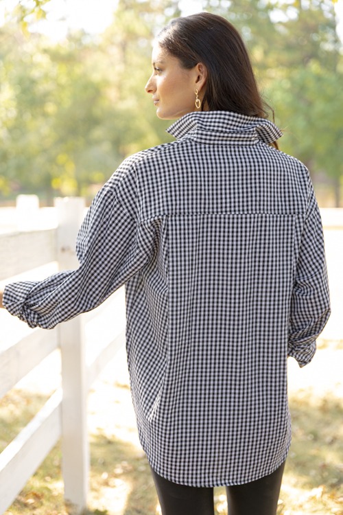 Gingham Check Shirt, Black - 1002-44.jpg
