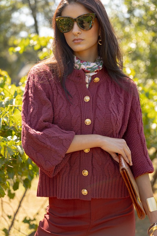 Wynona Cable Cardigan, Burgundy - 1002-71p.jpg