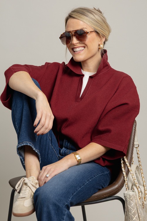 Ashton Collared Sweater, Burgundy - 1007-117p.jpg