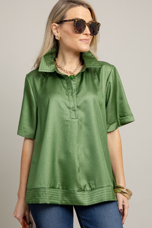 Shimmering Collared Shirt, Green - 1007-136p.jpg