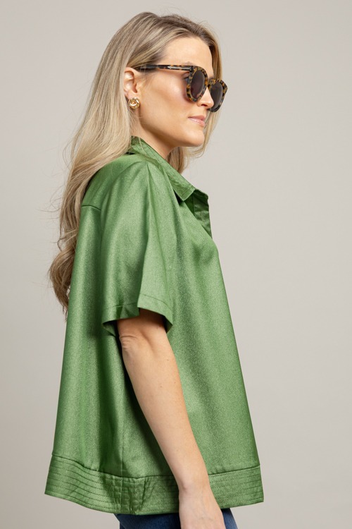 Shimmering Collared Shirt, Green - 1007-137h.jpg