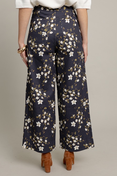 Floral Patch Pocket Pants, Navy - 1007-80.jpg
