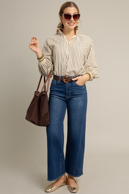 Rib Trim Stripe Top, Olive - 1009-103.jpg