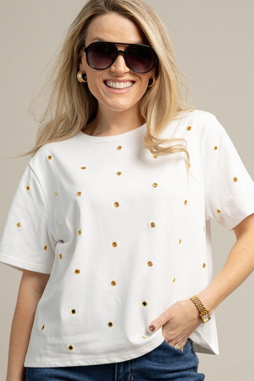 Gold Grommet Tee, White - 1009-24h.jpg