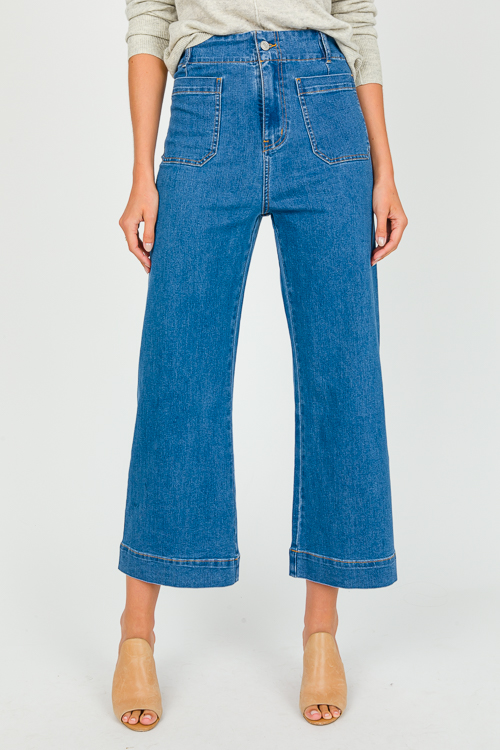 Patch Pocket Jeans, Denim - New Arrivals - The Blue Door Boutique