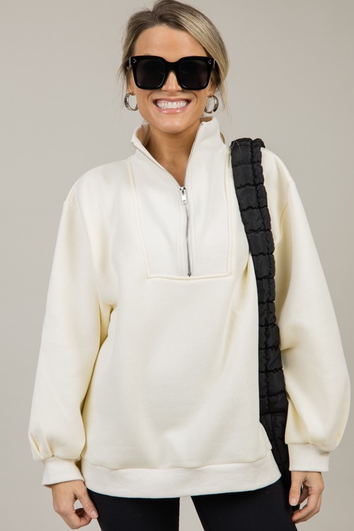 Cuddle Bug Half Zip, Cream - 1118-78p.jpg