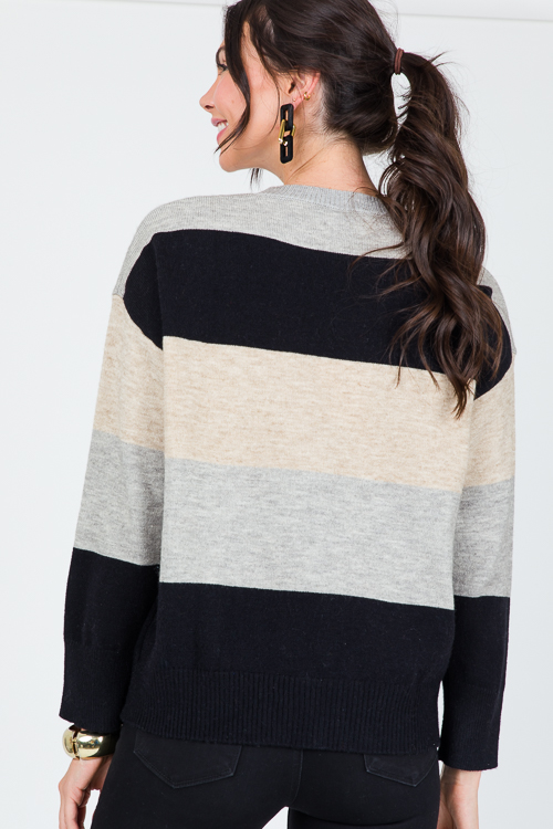 Nelly Neutral Stripe Sweater