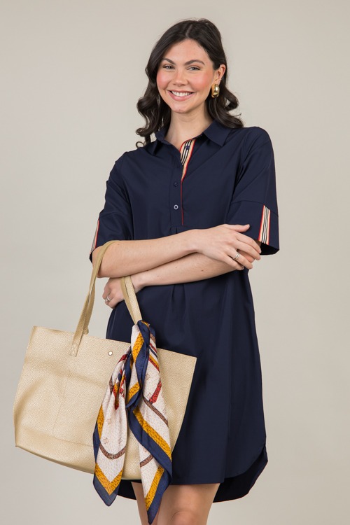 Stripe Accent Shirt Dress, Navy - 1211-28.jpg